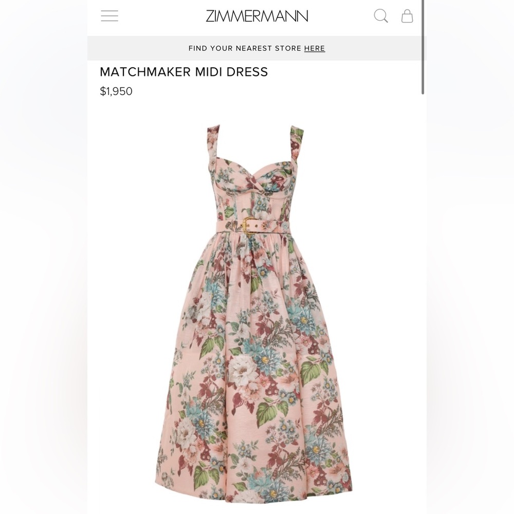 Zimmerman dress size US8 NWT